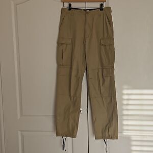 Old Navy Men Relaxed Fit Khaki Cargo Pants With Camo Ankle String 31×32